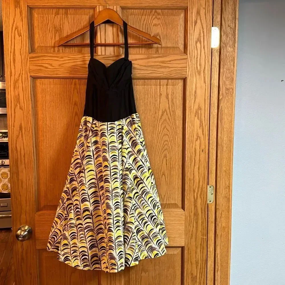 GIRLS FROM SAVOY I ANTHROPOLOGIE Memories of Feather Retro Pin-up Style Dress